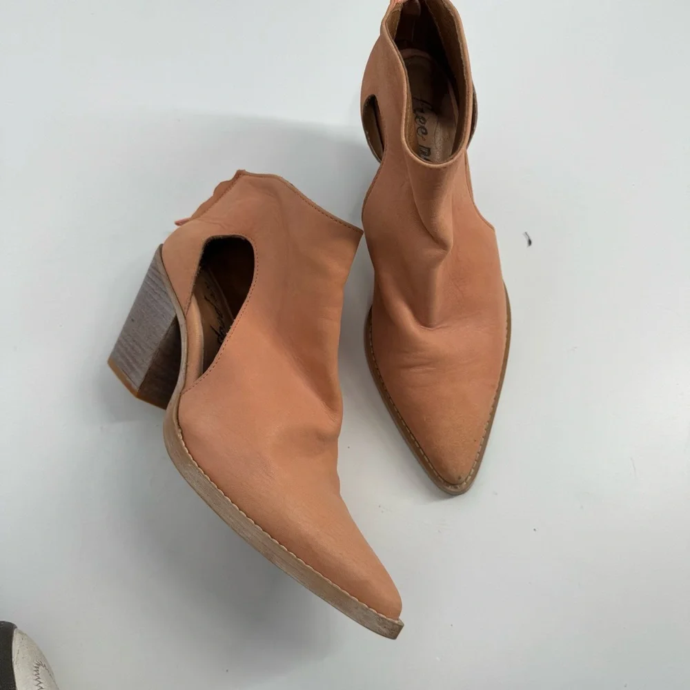 Free People Wilder Bootie in Peach